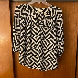 Black and white blouse